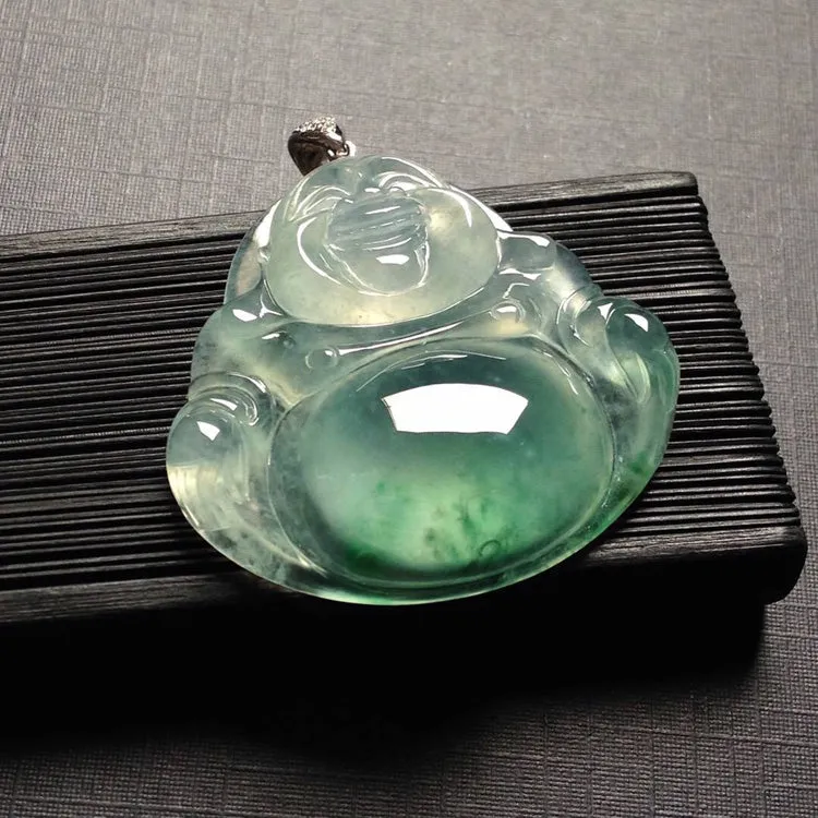 Natural Jade Pendant Jadeite Buddha Pendant PT375