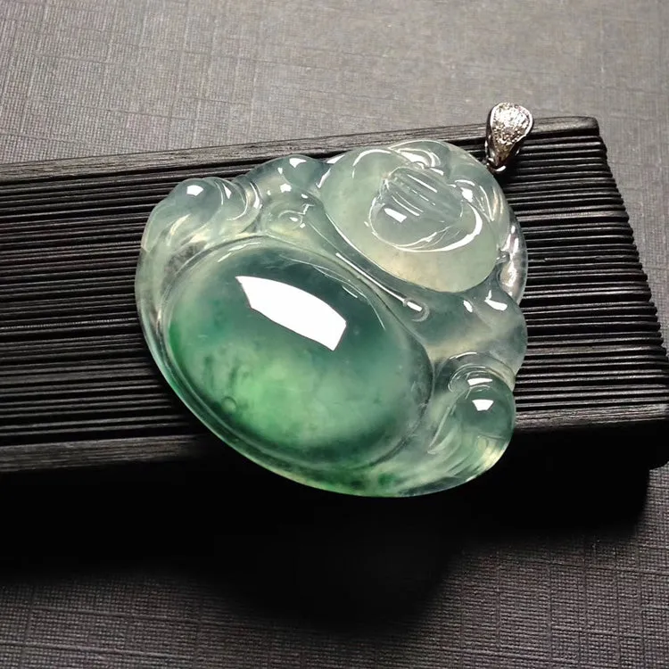 Natural Jade Pendant Jadeite Buddha Pendant PT375