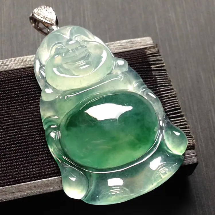 Natural Jade Pendant Jadeite Buddha Pendant PT386