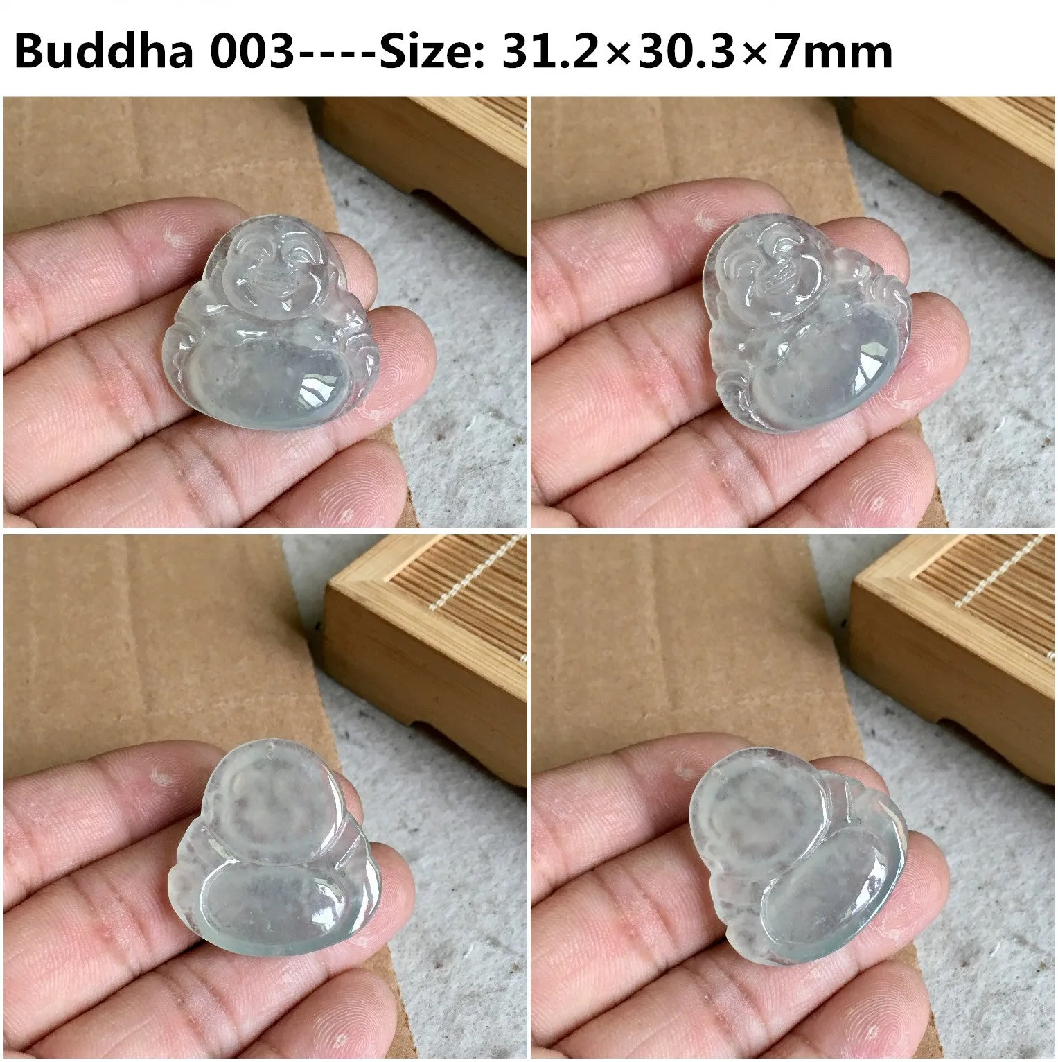 Natural Jade Pendant Jadeite Gold Buddha Pendant RPT33