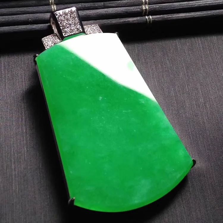 Natural Jade Pendant Jadeite Gold Pendant PT203