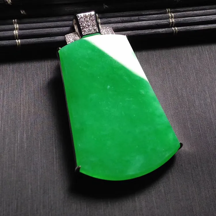 Natural Jade Pendant Jadeite Gold Pendant PT203