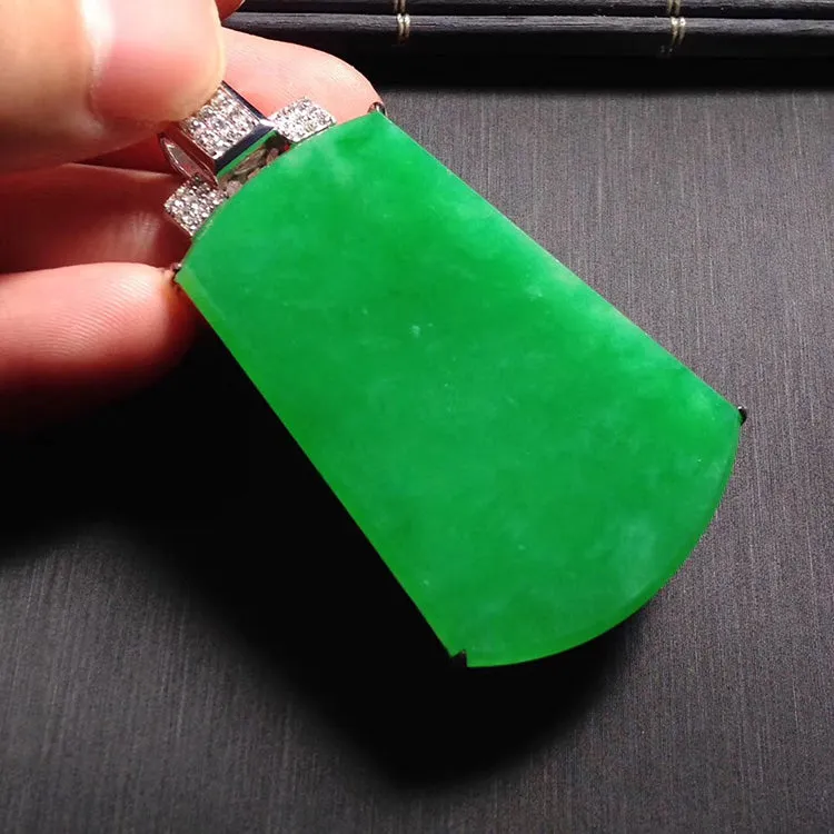 Natural Jade Pendant Jadeite Gold Pendant PT203