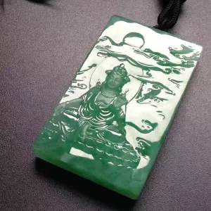 Natural Jade Pendant Jadeite Guan Yin Pendant PT199