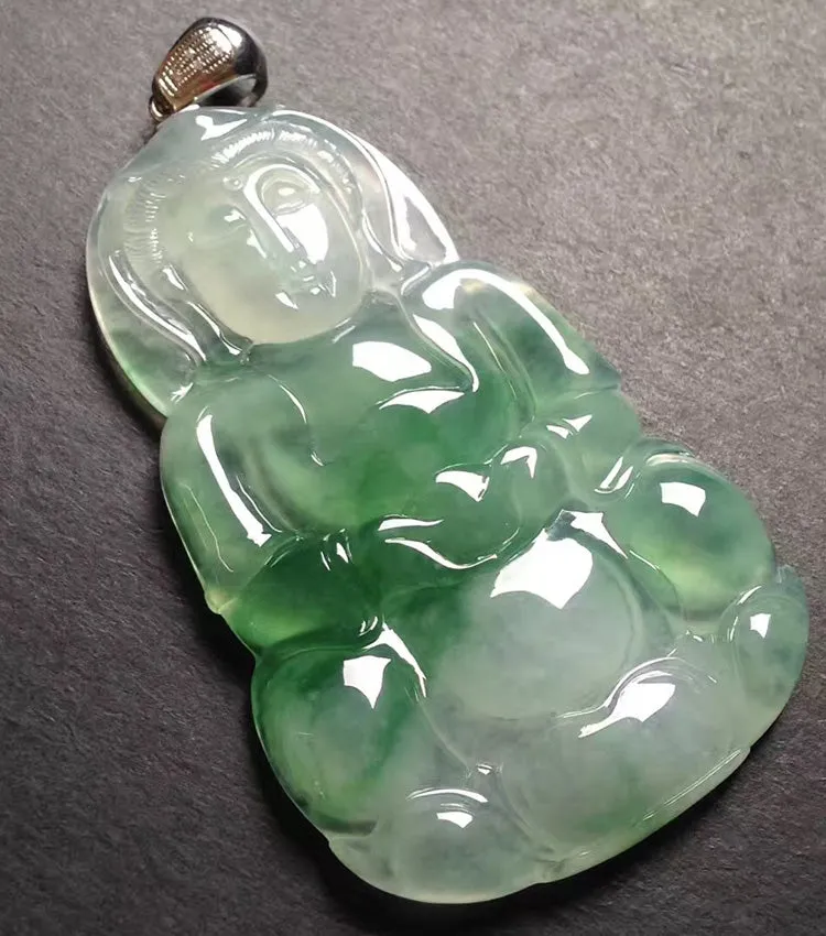 Natural Jade Pendant Jadeite Guan Yin Pendant PT260