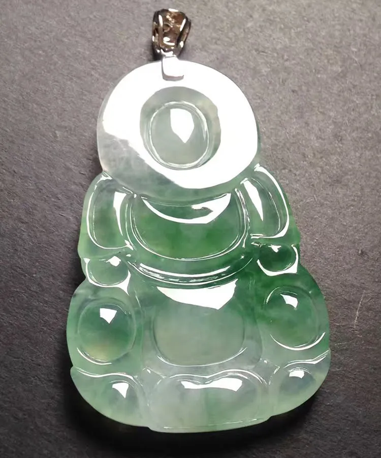 Natural Jade Pendant Jadeite Guan Yin Pendant PT260