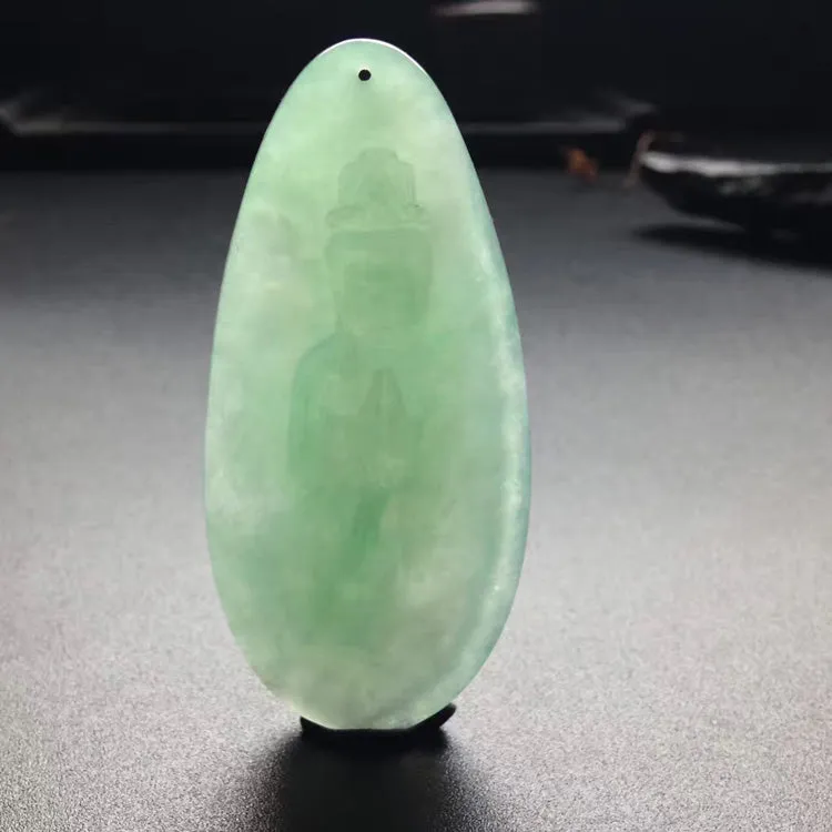 Natural Jade Pendant Jadeite Guan Yin Pendant PT358