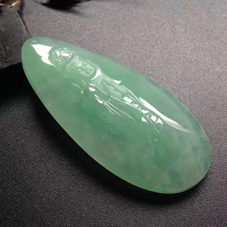 Natural Jade Pendant Jadeite Guan Yin Pendant PT358