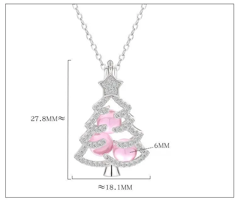 Necklace Pendant Blank Setting Christmas Tree Box 28mm Sterling Silver Fine 925 For Several Beads No Prong DIY Jewelry Finding Wholesale 1pc