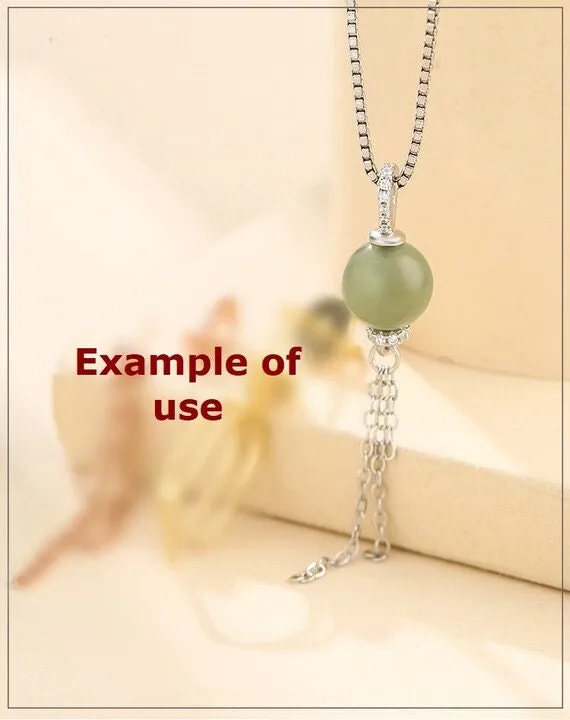 Necklace Pendant Setting Blank 8-12mm 1pc 0.6g 925 Sterling Silver 2 Caps For 1 Pearl CZ Semi Mount Wholesale Available