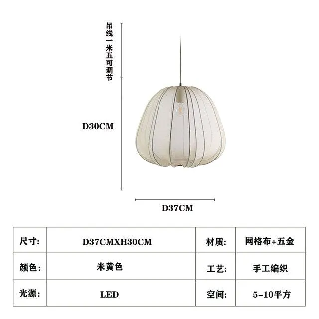 Nordic Led Chandelier Pendant Lights Modern Loft Kitchen Metal Lampshade Fabric Lamps Bedroom Living Room Decoration Lighting