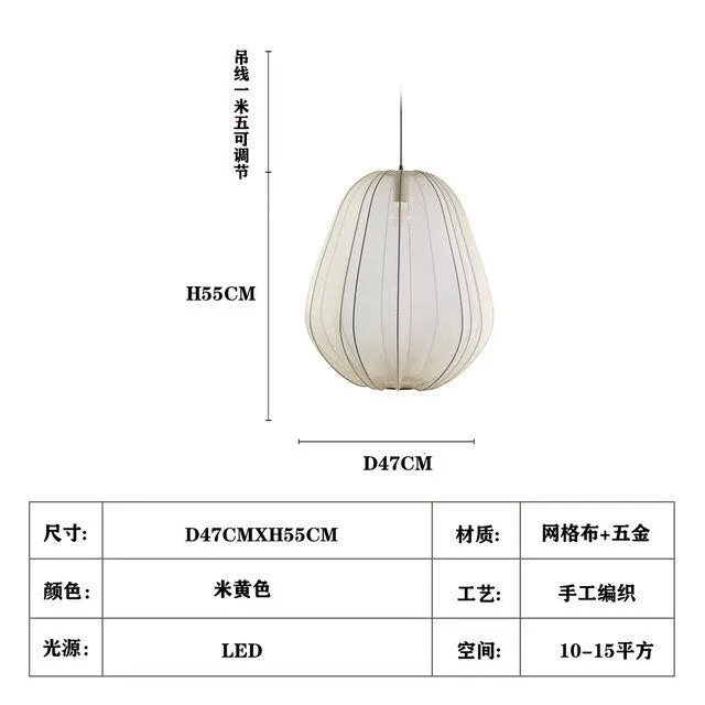 Nordic Led Chandelier Pendant Lights Modern Loft Kitchen Metal Lampshade Fabric Lamps Bedroom Living Room Decoration Lighting