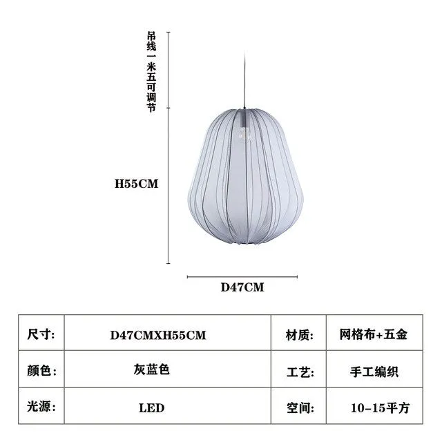 Nordic Led Chandelier Pendant Lights Modern Loft Kitchen Metal Lampshade Fabric Lamps Bedroom Living Room Decoration Lighting