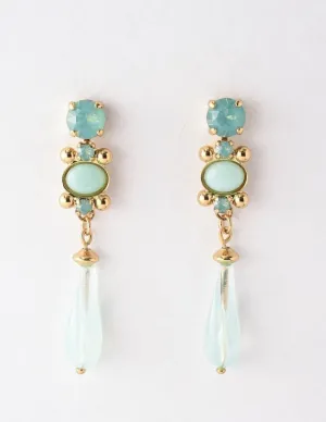 Novelty Empress Drop Earrings - Pacific Opal