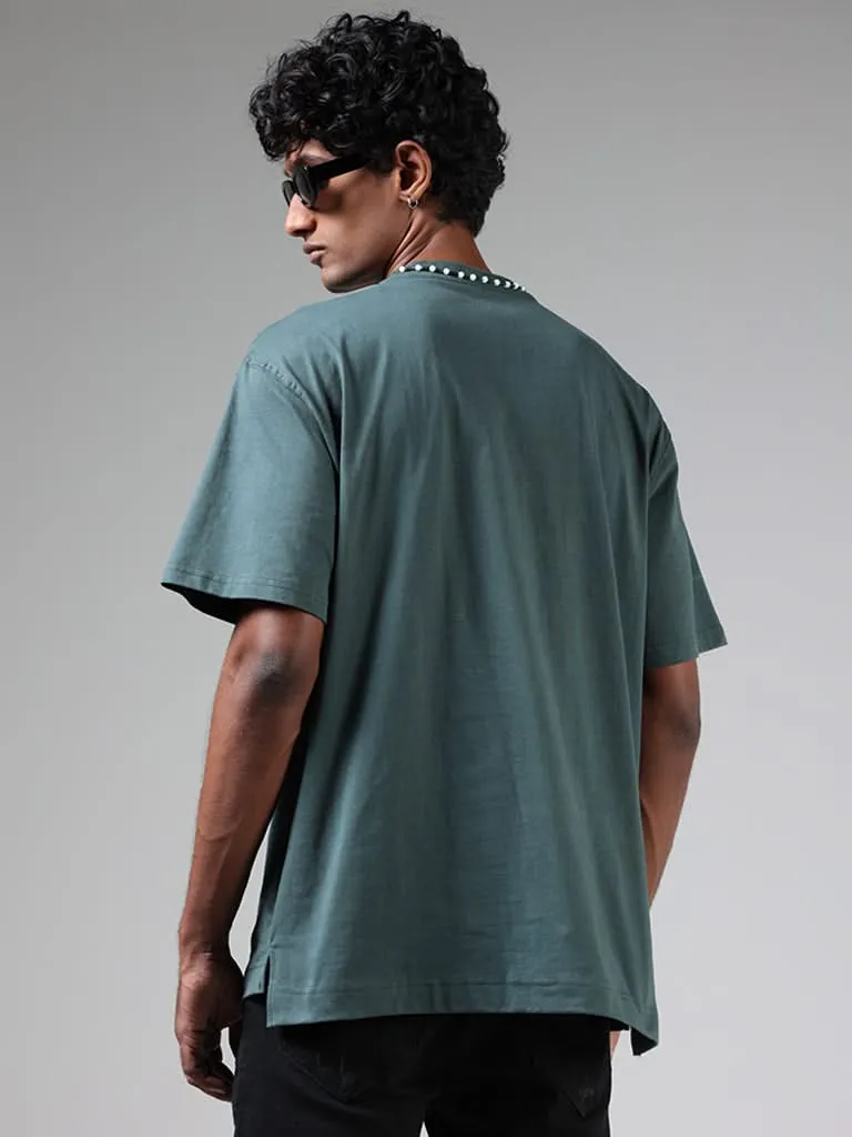 Nuon Emerald Green Relaxed-Fit T-Shirt