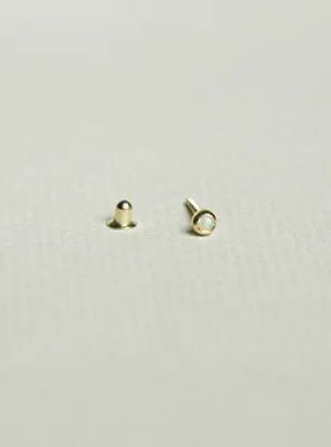 Opal Blob Cartilage Screw Back Earring