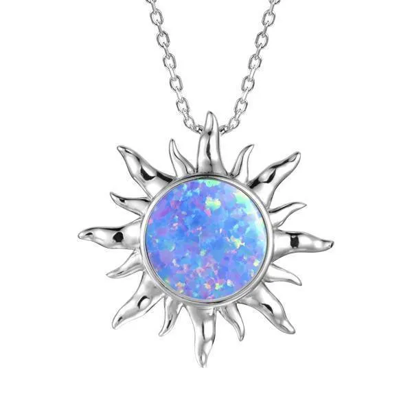 Opal Sun Pendant