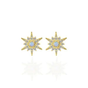 Opal Sunburst Earrings