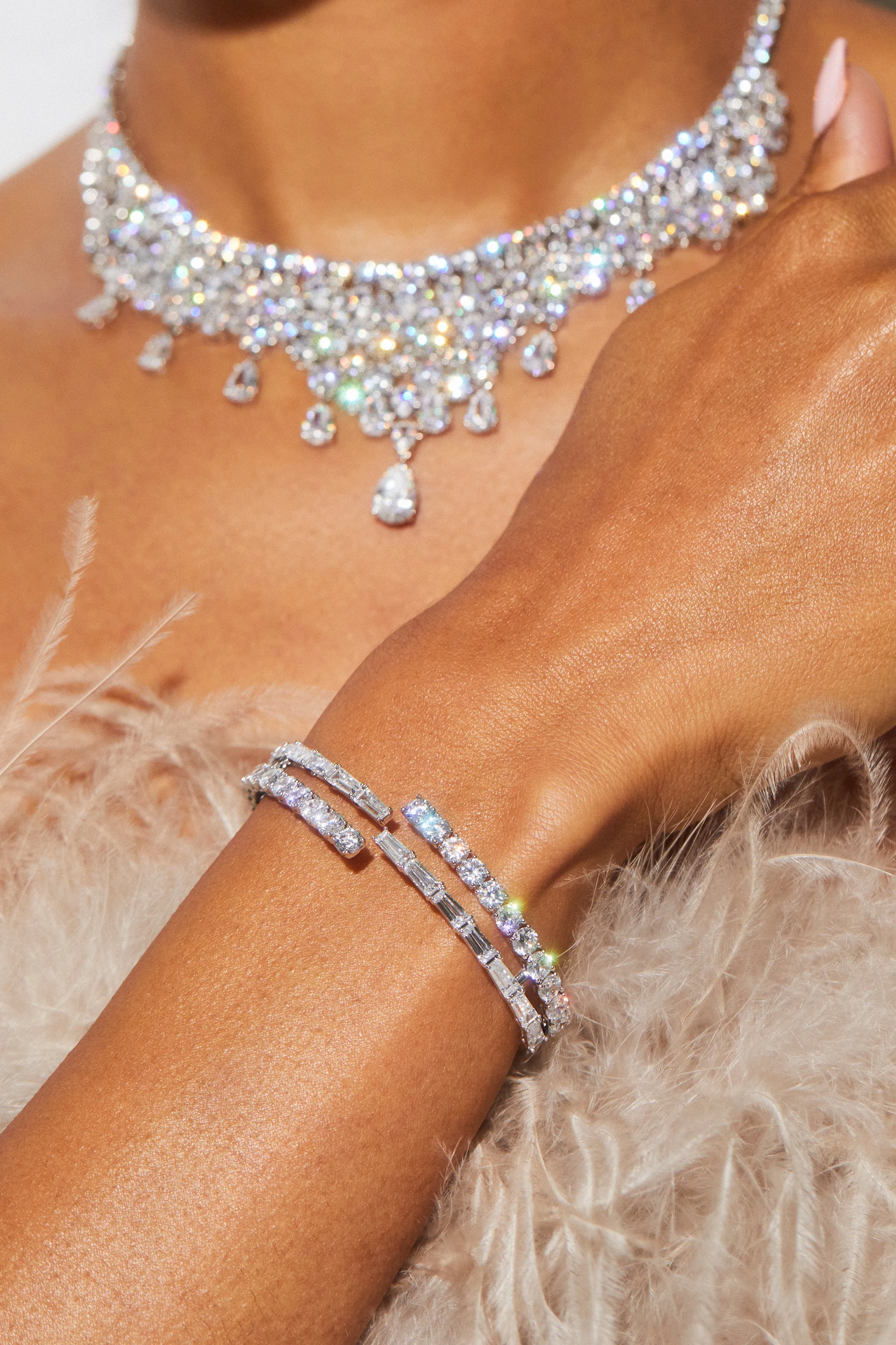 OVER THE TOP CZ HINGE BRACELET