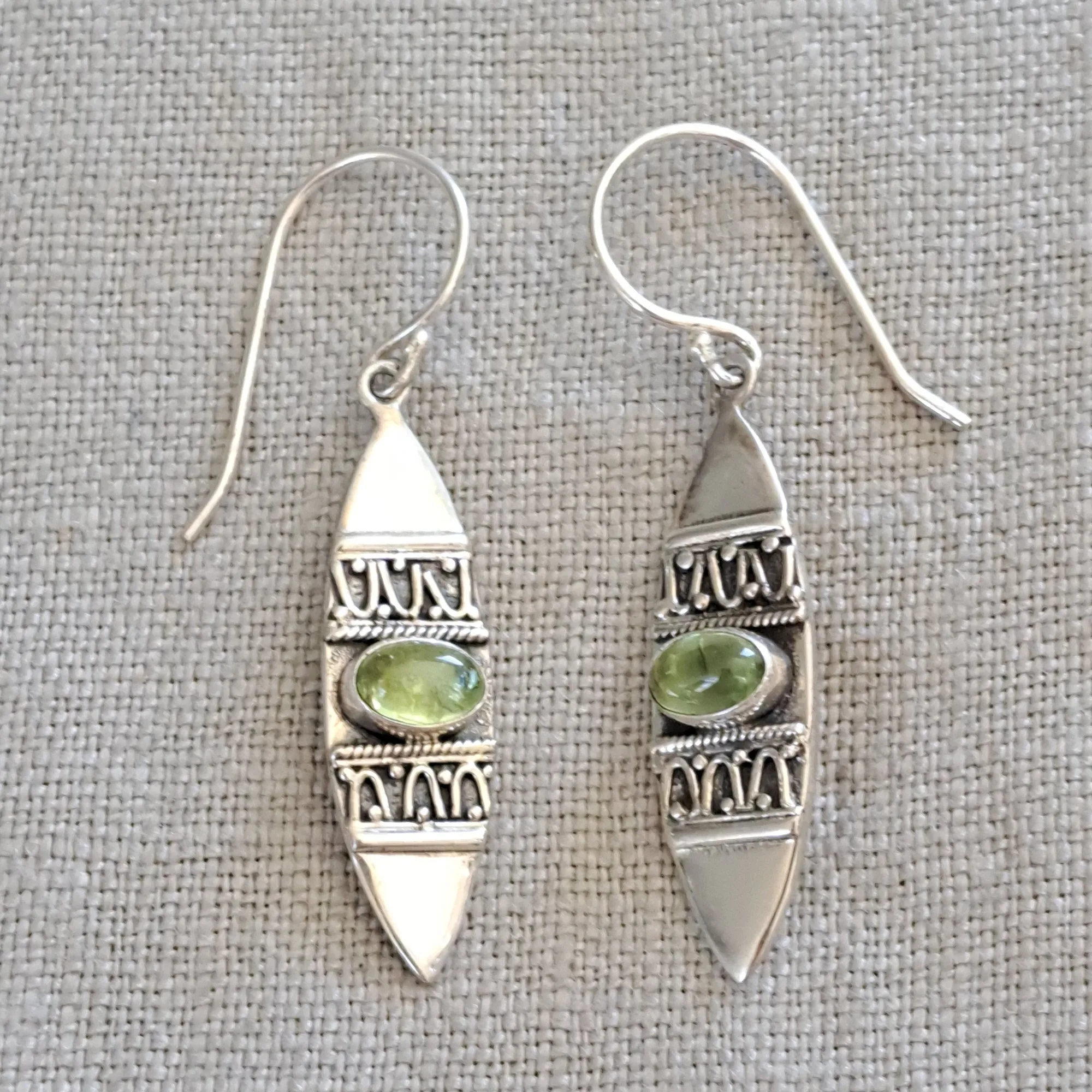 Peridot .925 Sterling Silver Earrings from Bali