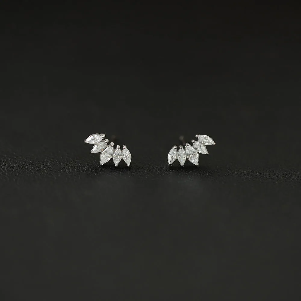 Petal Zircon Earrings