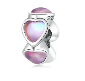 Pink Heart Moonstone Spacer