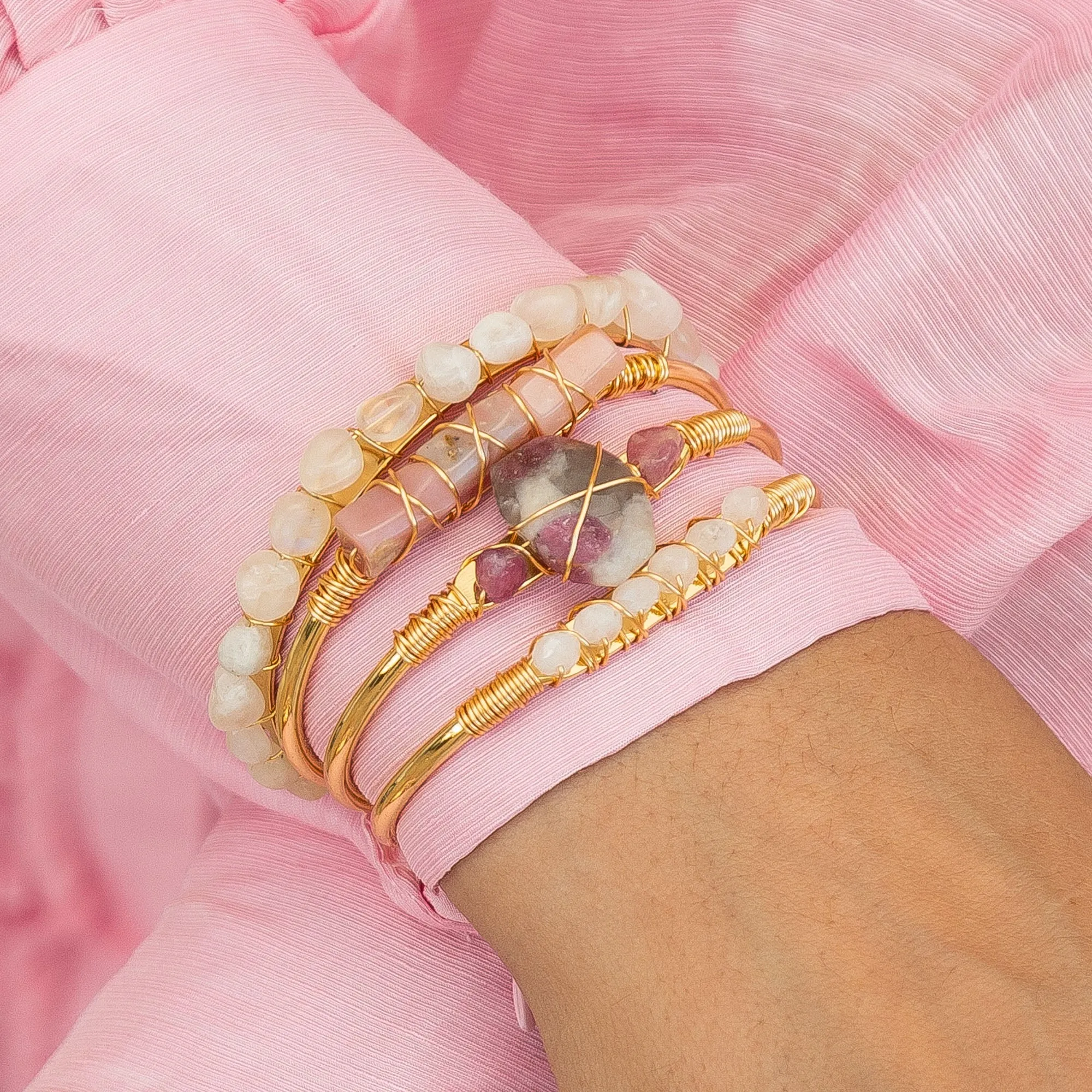 Rainbow Moonstone Cuff: The Allie