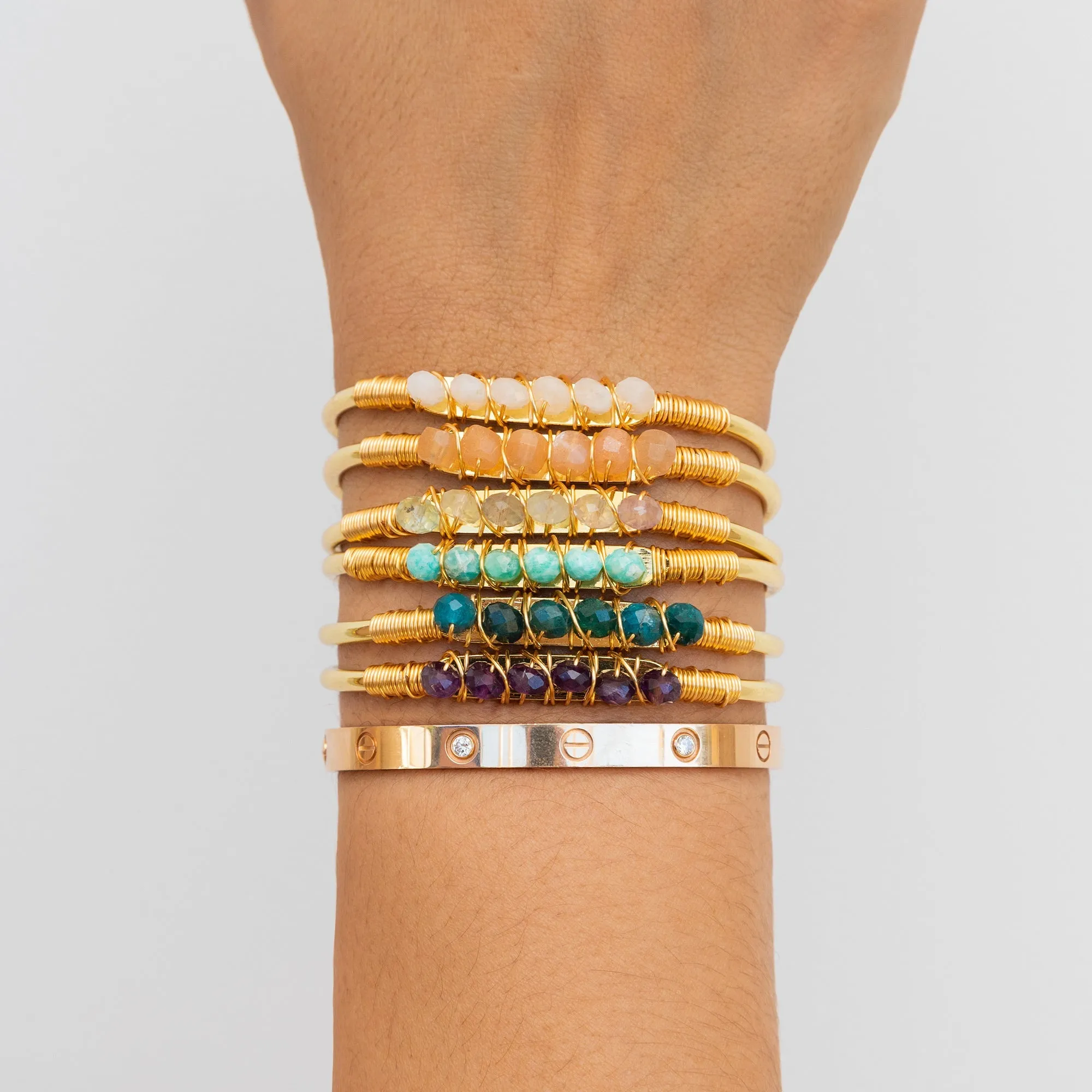 Rainbow Moonstone Cuff: The Allie