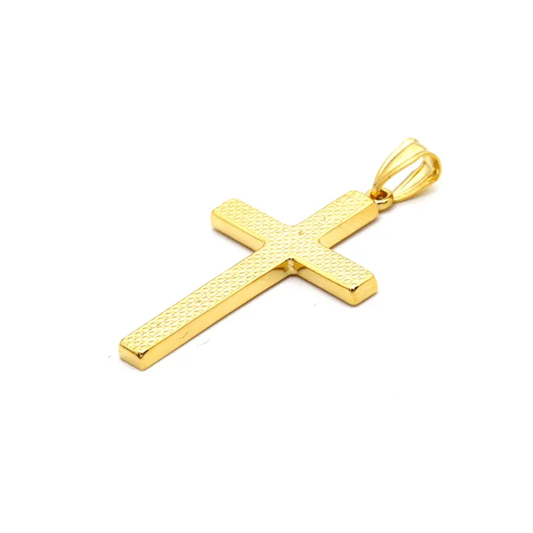 Real Gold Big Cross Pendant 7701 P 1673