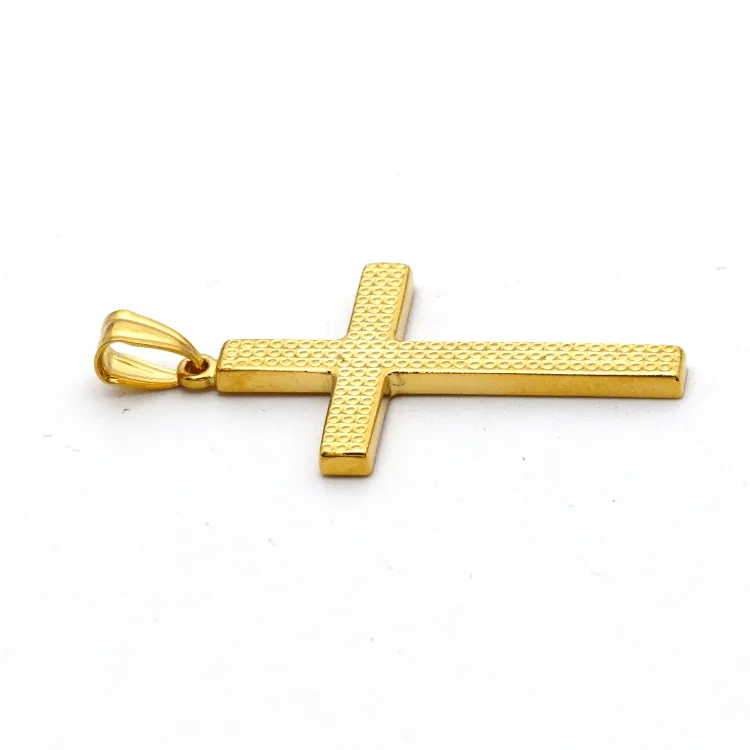 Real Gold Big Cross Pendant 7701 P 1673