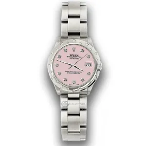 Rolex Datejust Midsize 31mm Domed 24 Diamonds Bezel/Orchid Pink Dial Watch 78240 TFJ-142508737