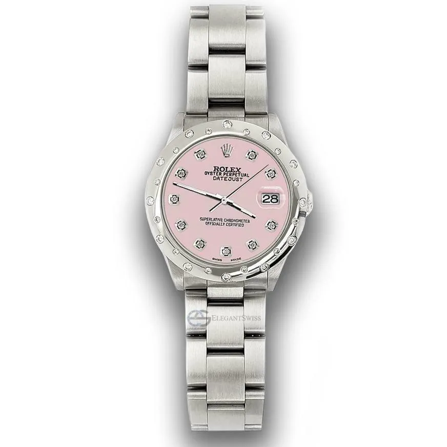 Rolex Datejust Midsize 31mm Domed 24 Diamonds Bezel/Orchid Pink Dial Watch 78240 TFJ-142508737