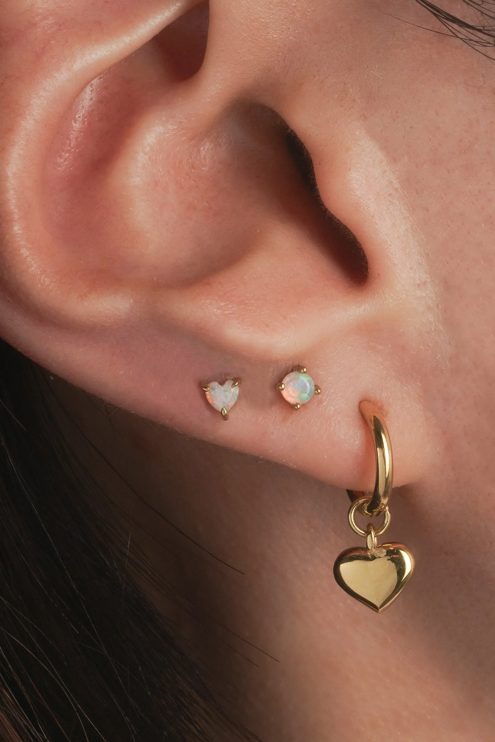 Round Opal Studs (Pair)