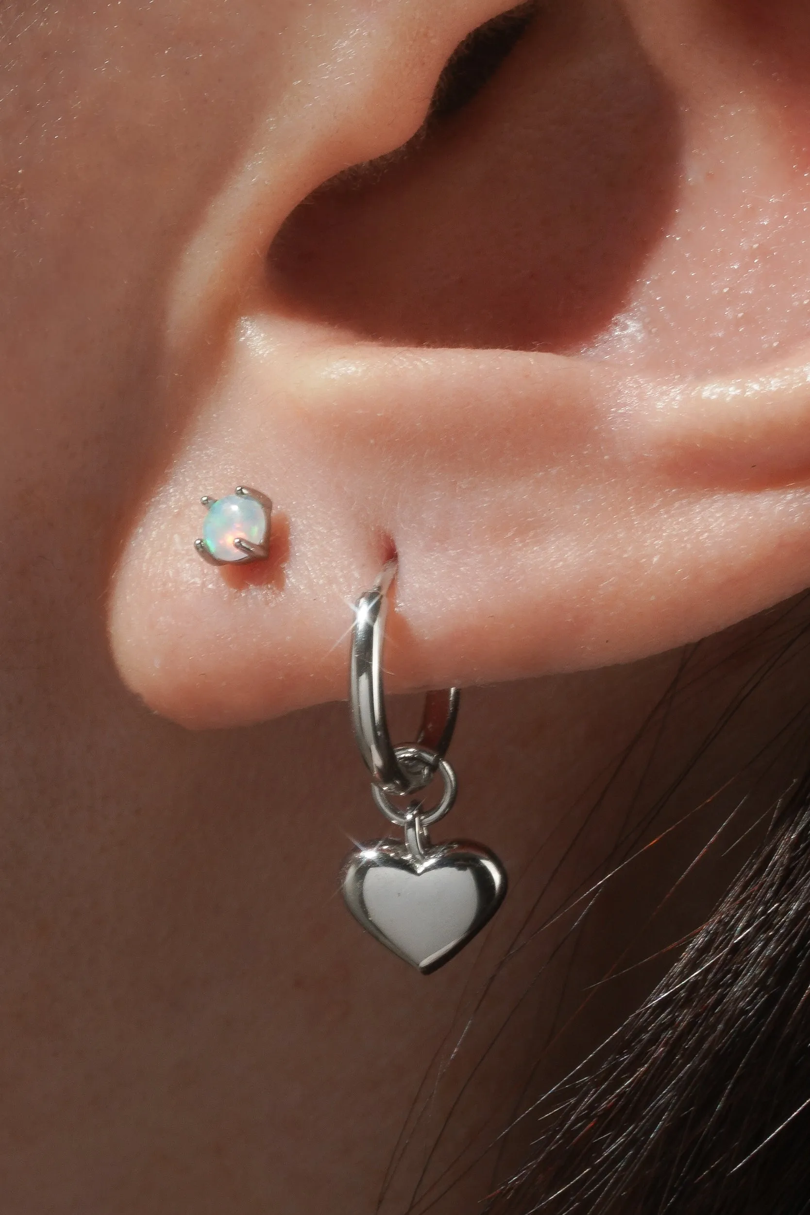 Round Opal Studs (Pair)