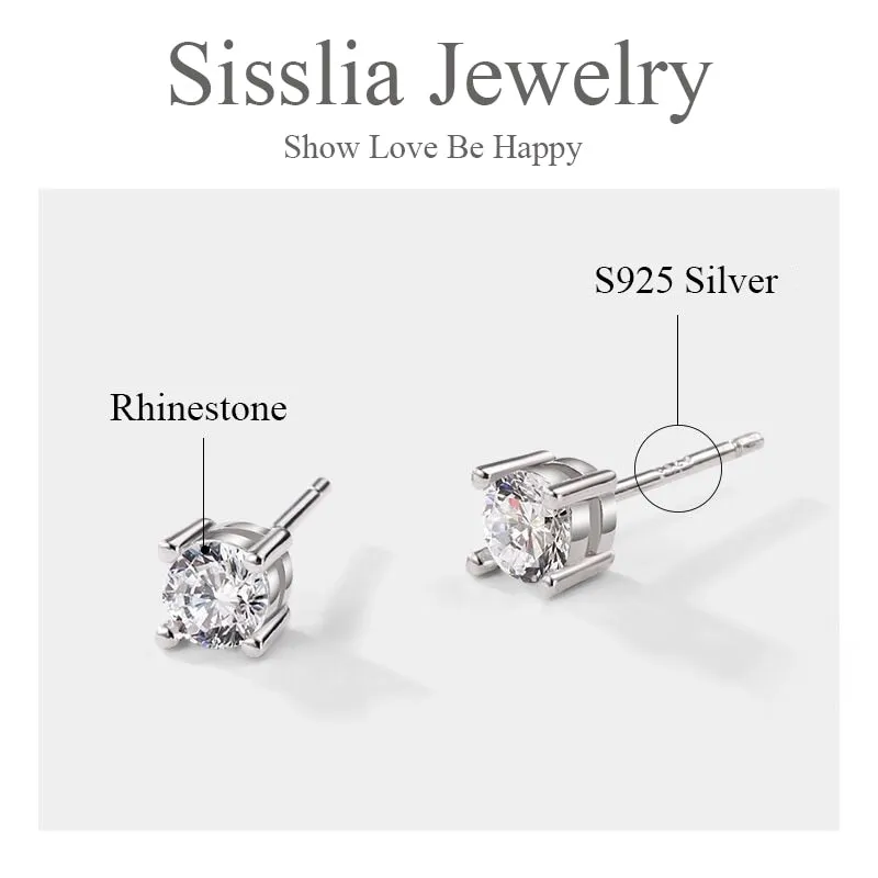 S925 Silver Zircon Earrings