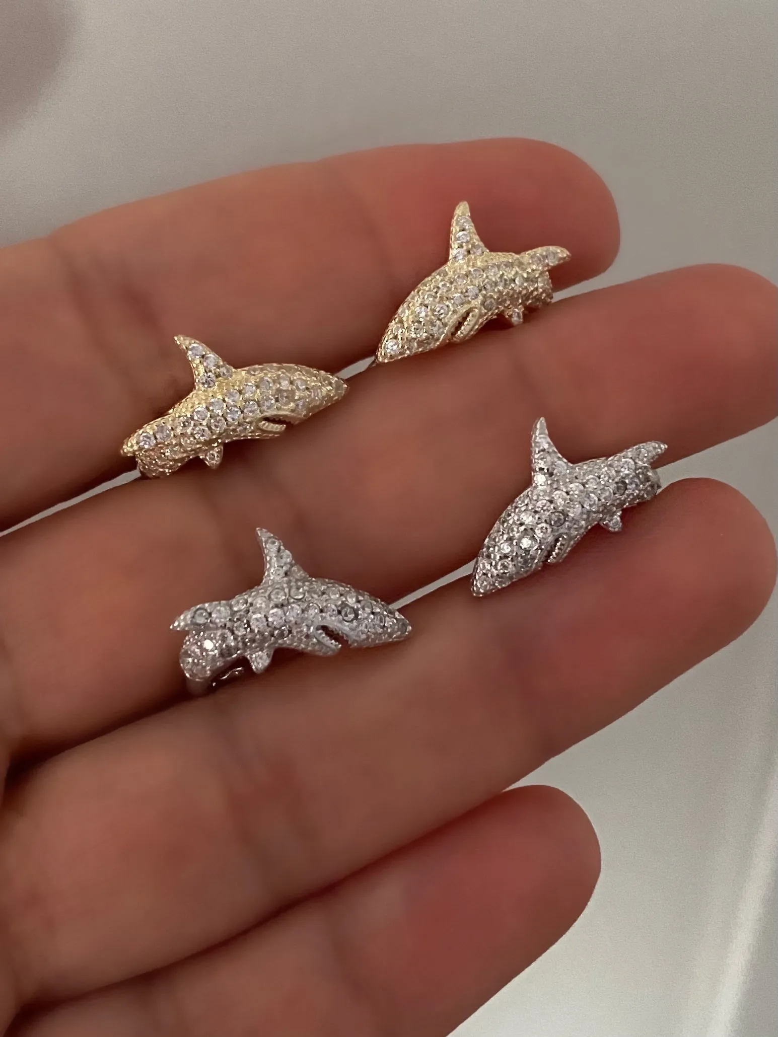 Shark earrings