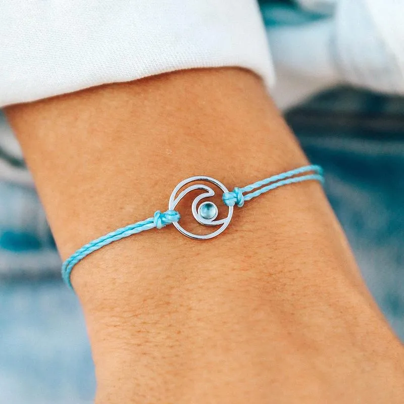 Shimmering Wave Silver Bracelet