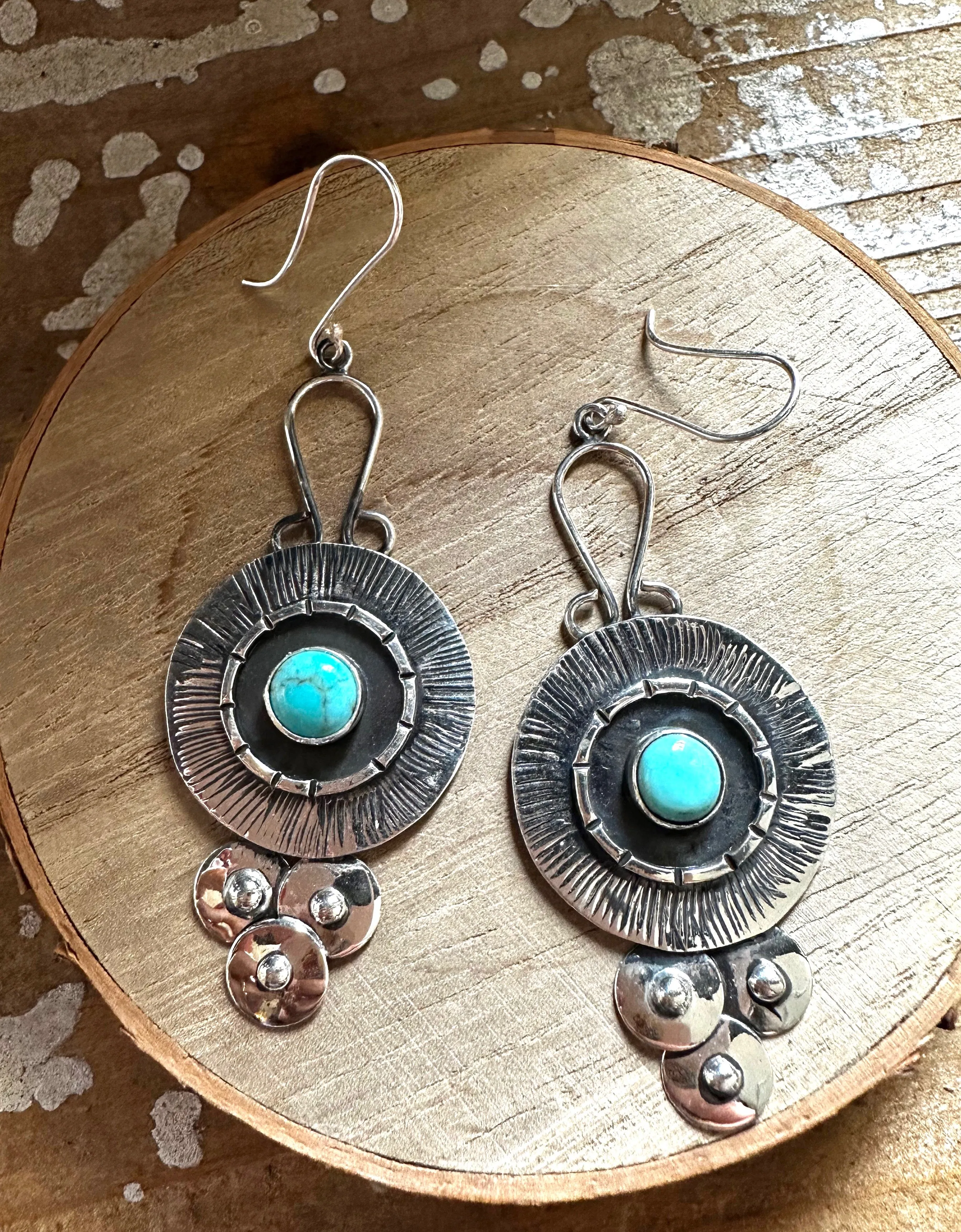 SILVER SHIELDS Mexican Handcrafted Sterling Silver and Turquoise