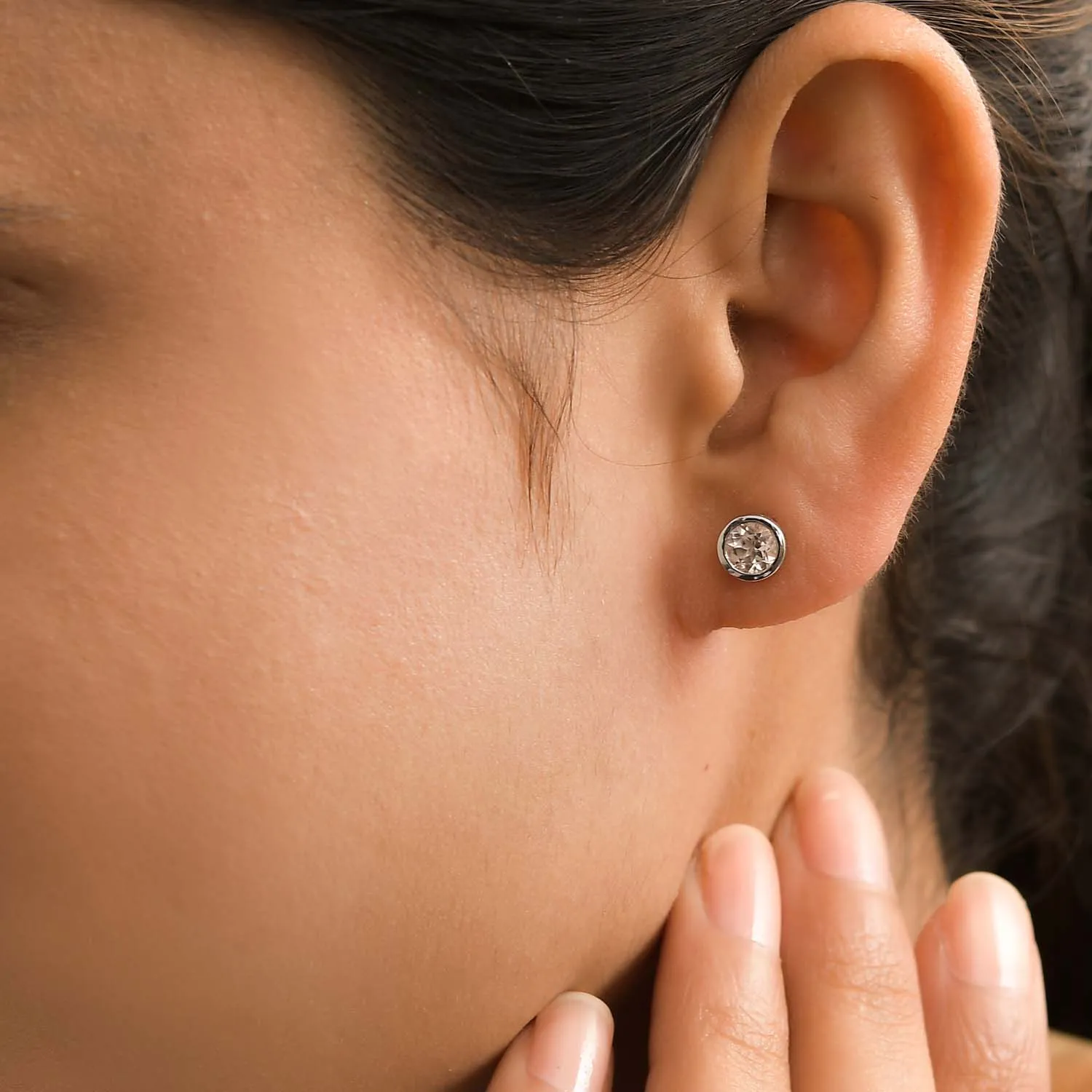 Solitaire Birthstone Stud Earrings