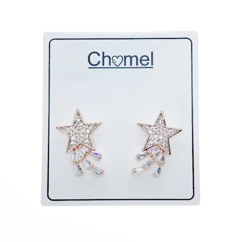 Star Cubic Zirconia  Earrings