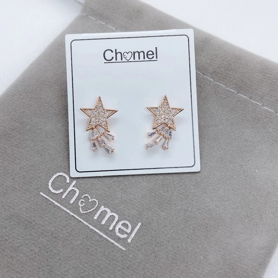 Star Cubic Zirconia  Earrings