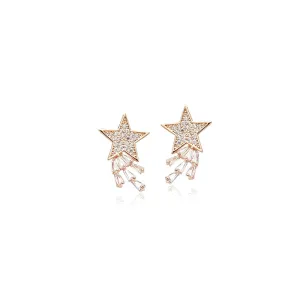 Star Cubic Zirconia  Earrings