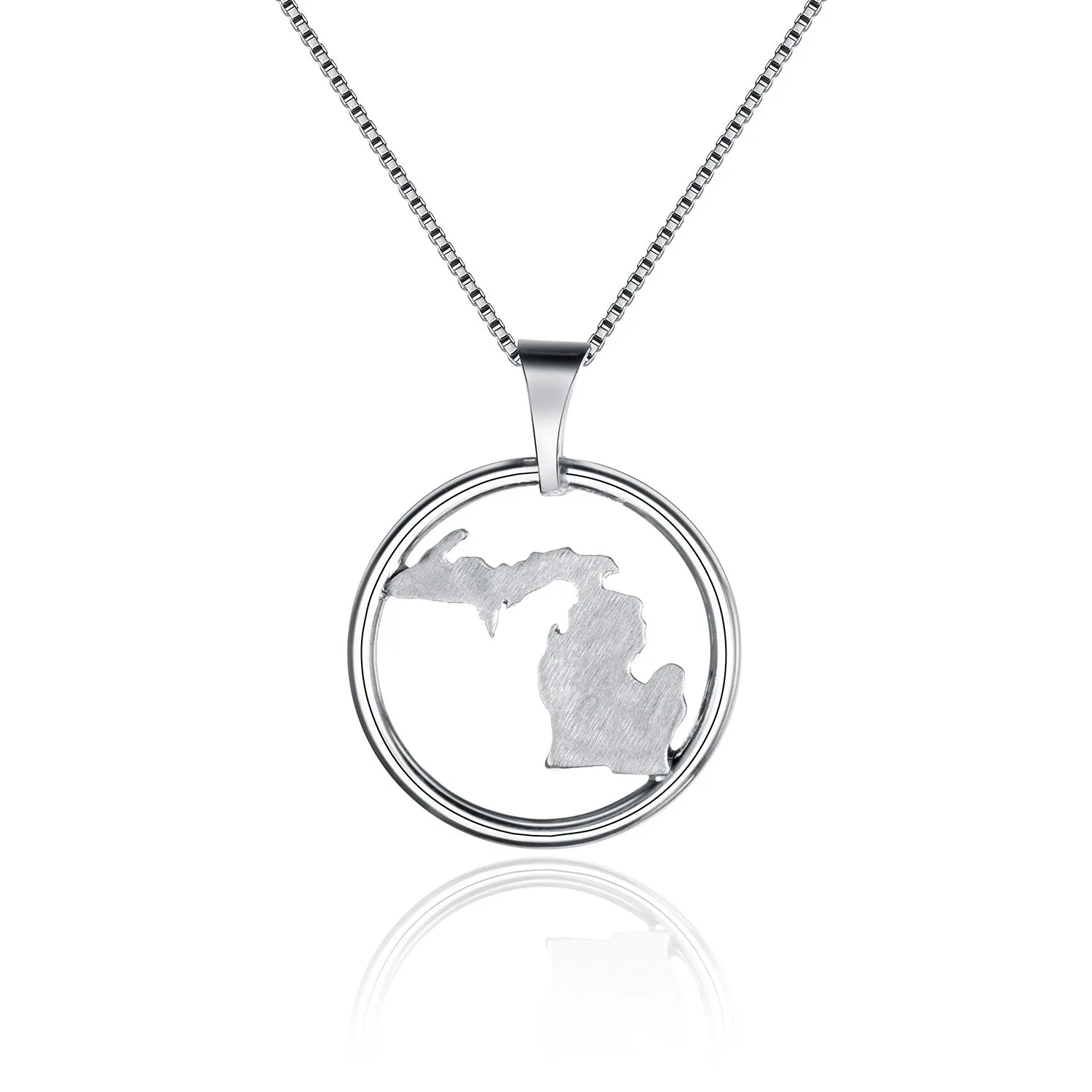 State of Michigan Circle Pendant