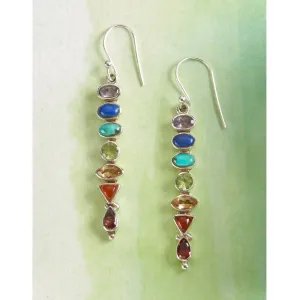 Sterling Silver Chakra Earrings