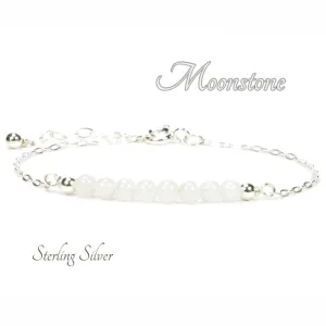 Sterling Silver Moonstone Gemstone Bracelet