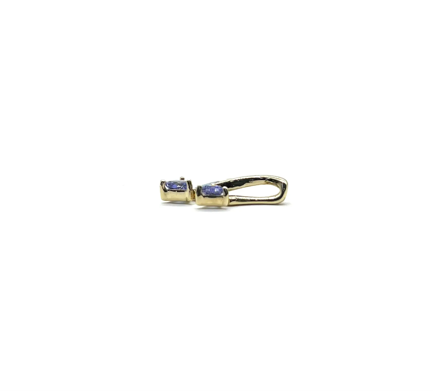 Tanzanite, Blue Opal and Diamond Ribbon Slide Pendant