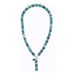 Teal Swirl 18" Necklace, Trilogy