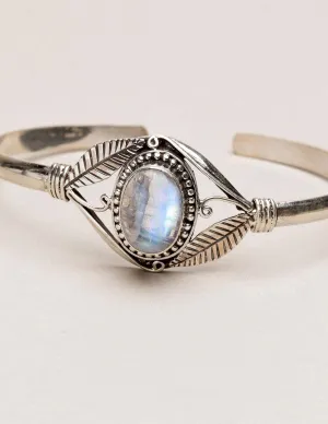 Tibetan Rainbow Moonstone Bracelet - One of a Kind