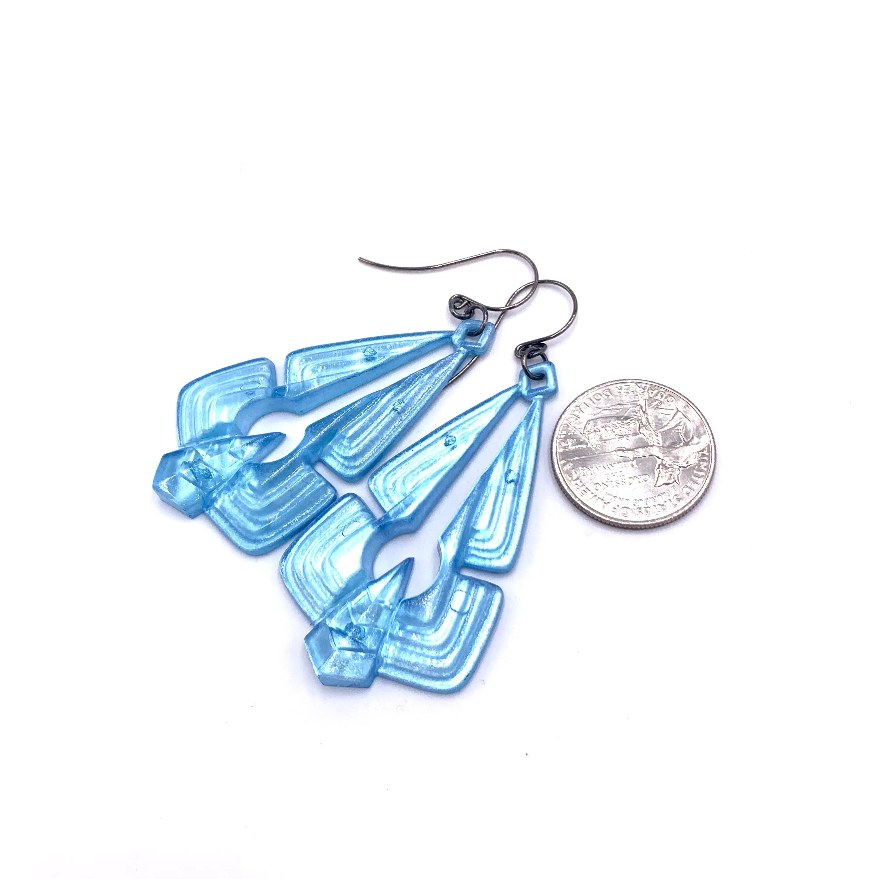 Turquoise Glow Triad Earrings