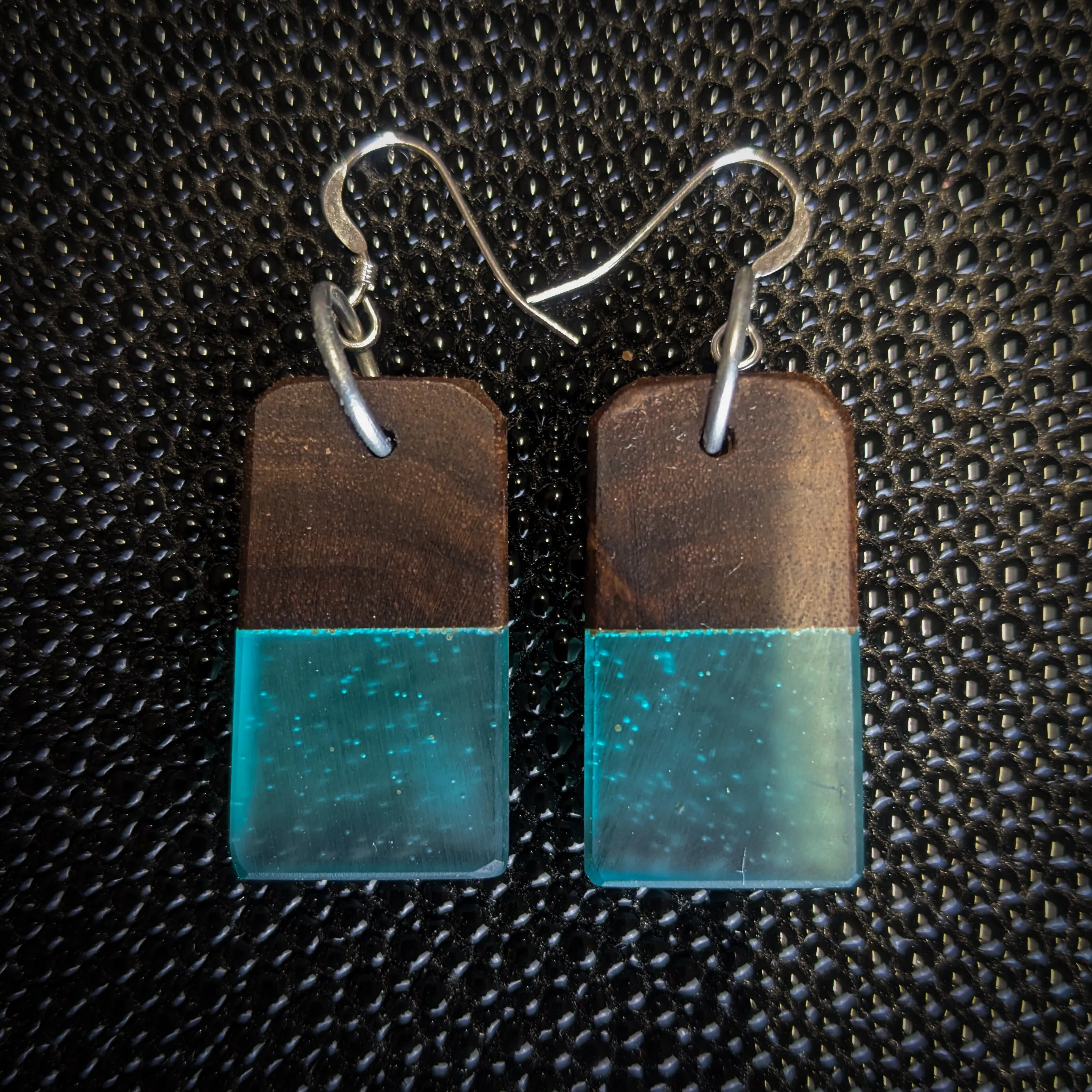 Turquoise Half and Half Dangle Earrings